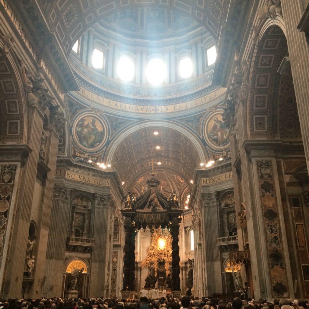 mass at st peter's basilica - life with bugo