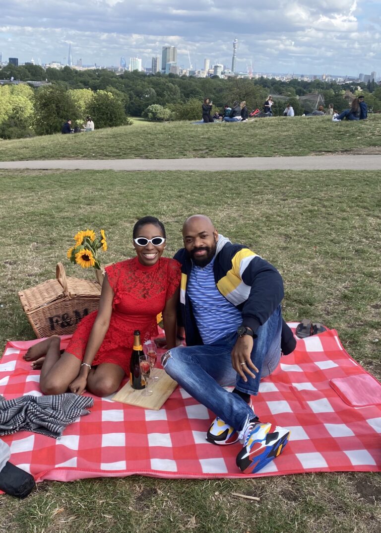 Picnic Primrose Hill 6th year wedding anniversary - retracing our london wedding day