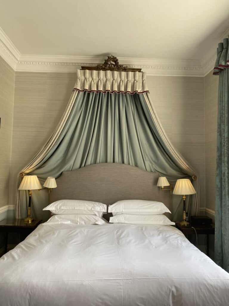 The bed at Cliveden House - Warrender Room