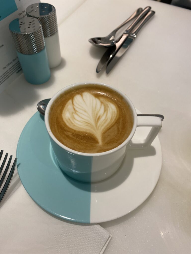 latté in Breakfast at Tiffany's in Harrods - lifewithbugo