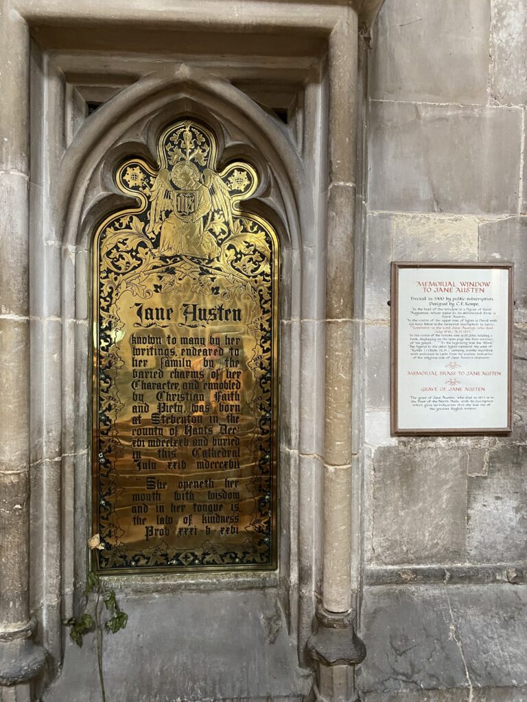 Jane Austen Memorial at Winchester Cathedral - LifewithBugo