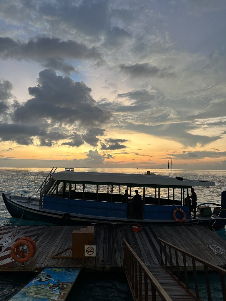 Dhoni for the Sunset Dolphin Quest in Fuhifaru