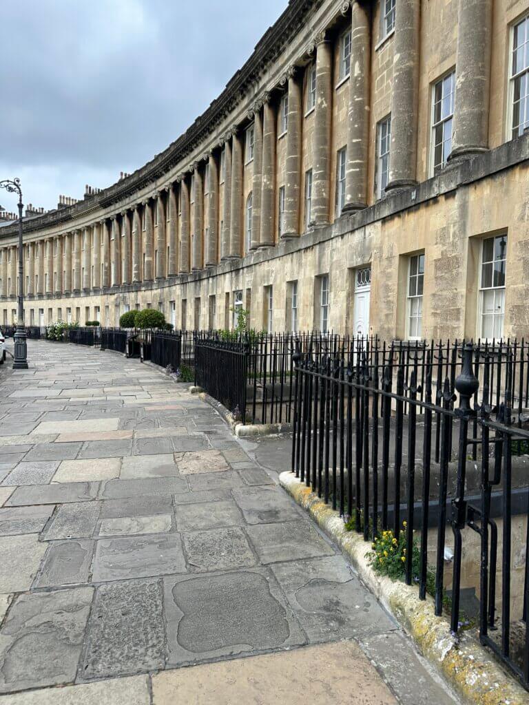 Bridgerton Locations in Bath that I visited - Royal Crescent, Bath. Lifewithbugo.com