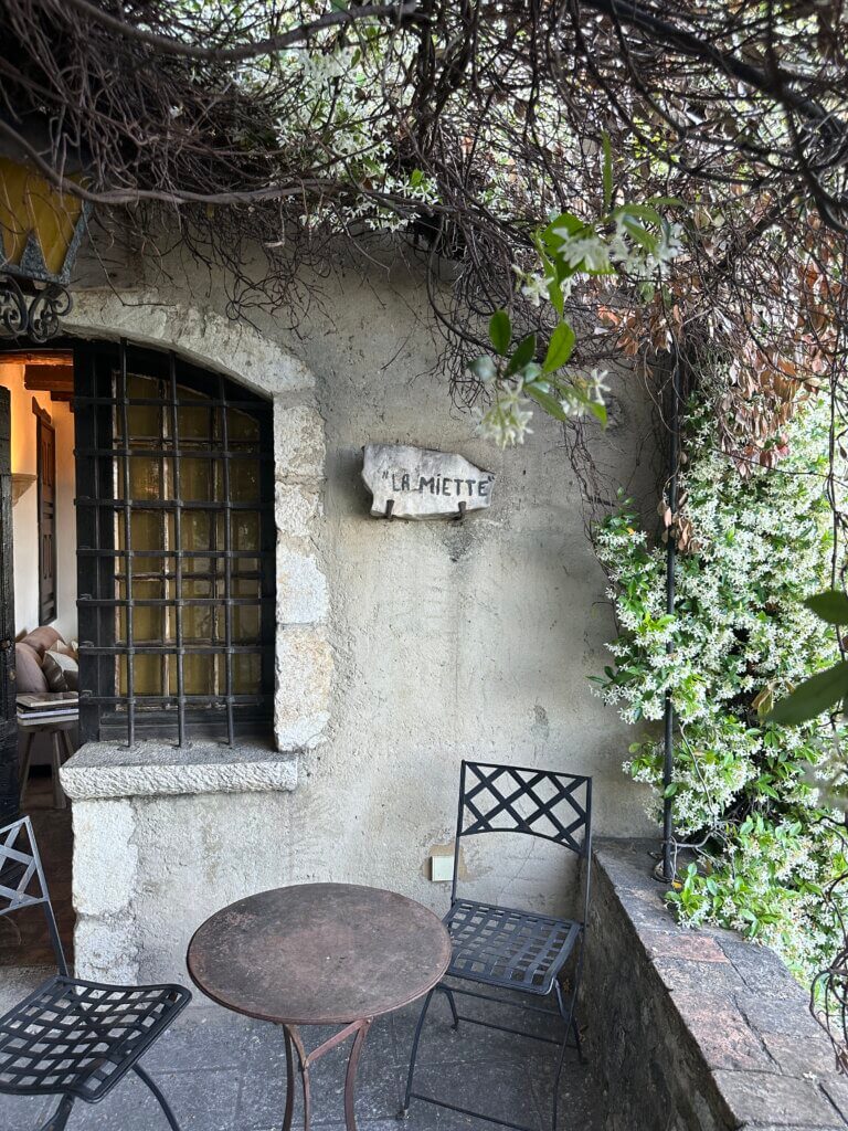 The patio in la Miette, Saint Paul de Vence