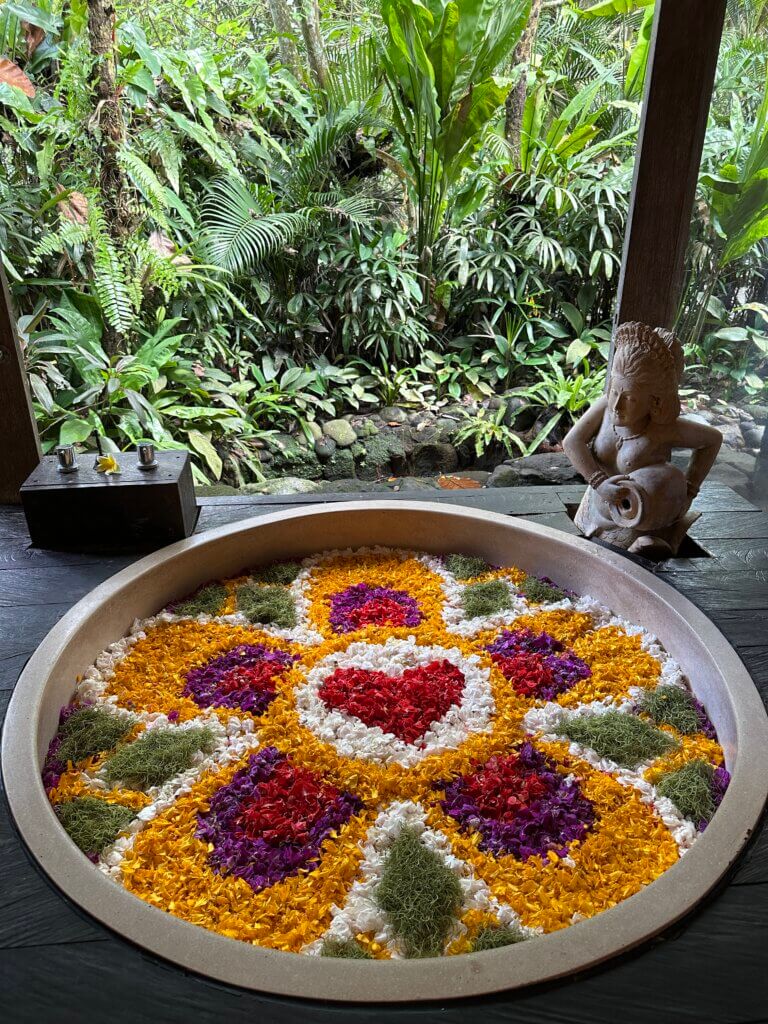 Flower bath in The Udaya, Ubud Bali