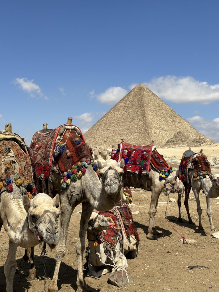 Visiting the Pyramids of Giza in Egypt