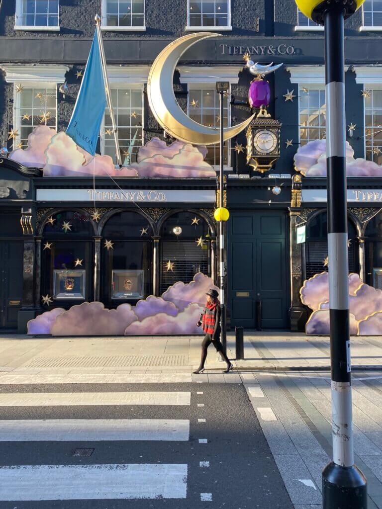Tiffany's on New Bond Street at Christmas